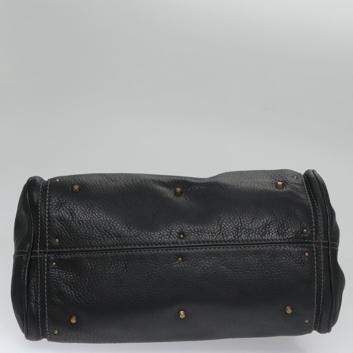 Chloe Paddington Hand Bag Leather Black Gold Silver am7385