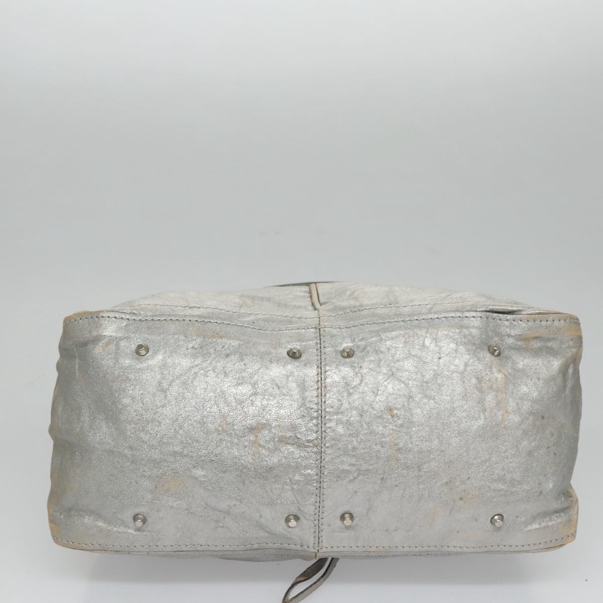 Chloe Paddington Hand Bag Leather Silver Gold am7386