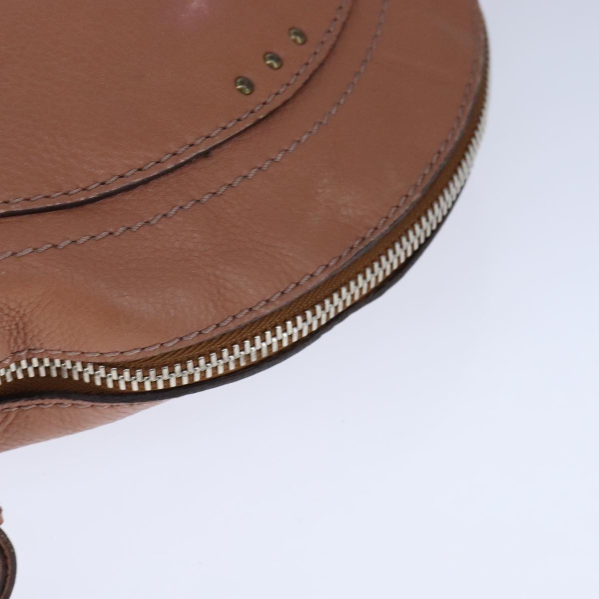 Chloe Paddington Shoulder Bag Leather Brown Gold Silver am7464