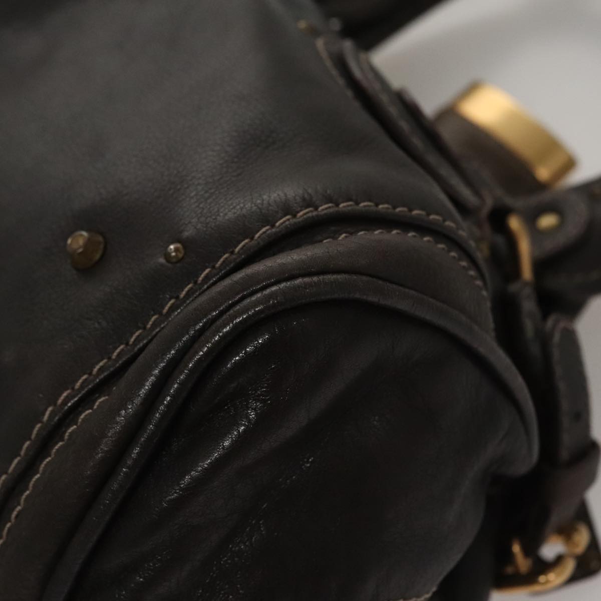 Chloe Paddington Hand Bag Leather Brown am7592