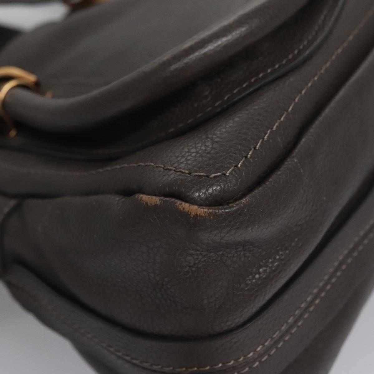 Chloe Paraty Hand Bag Leather 2way Gray am7621