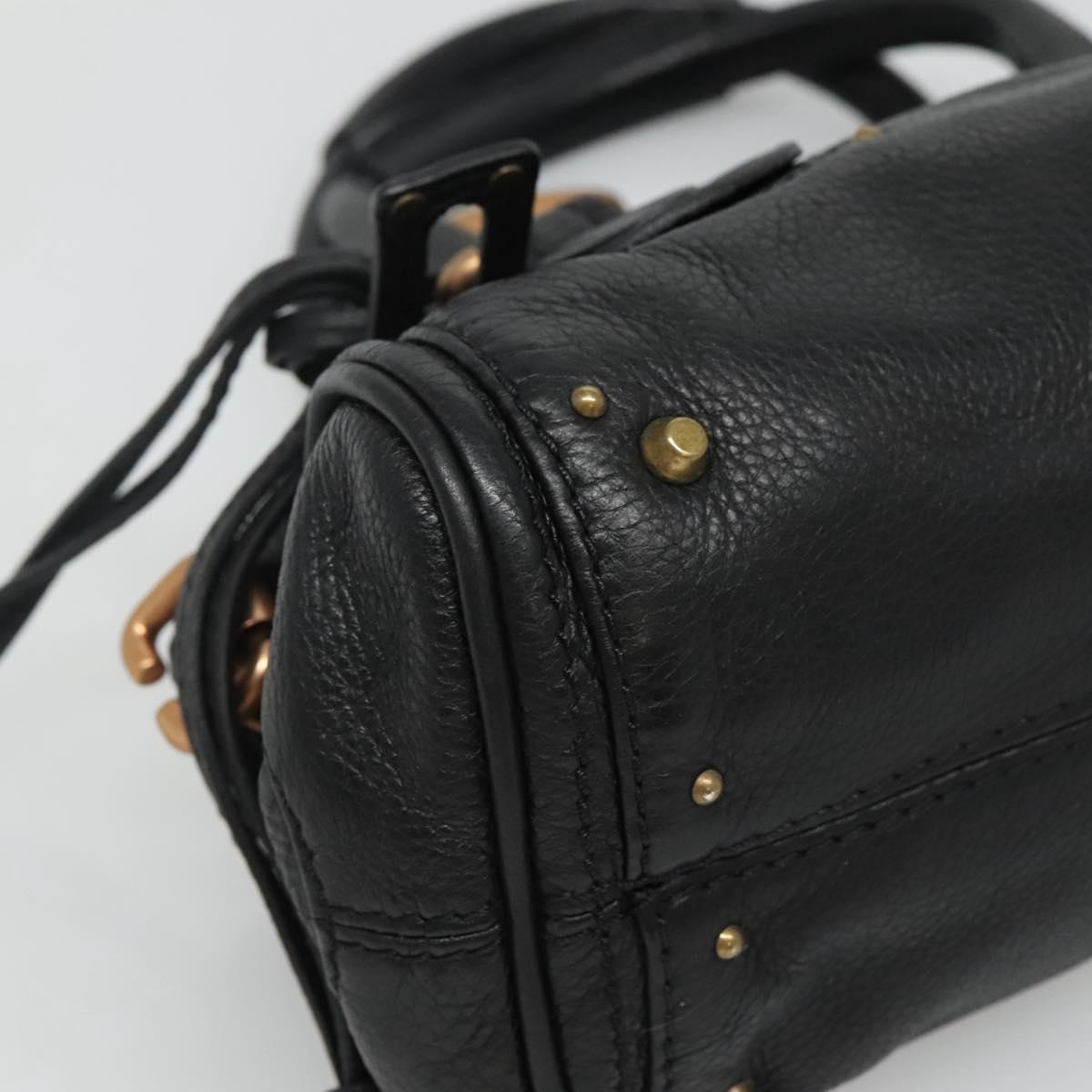 Chloe Paddington mini Hand Bag Leather Black am7623