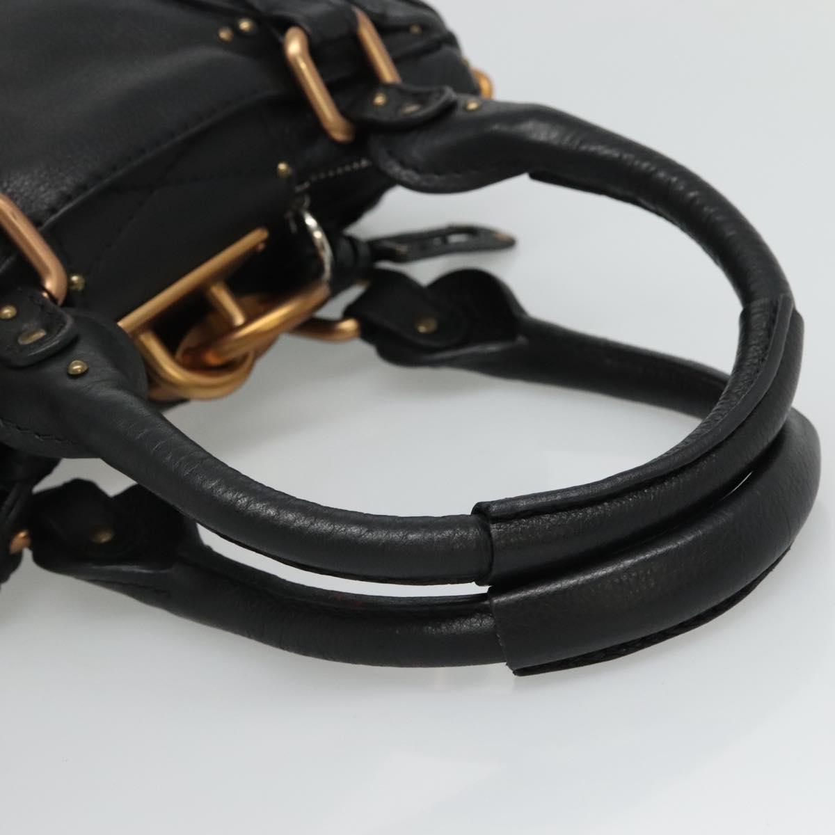 Chloe Paddington mini Hand Bag Leather Black am7623