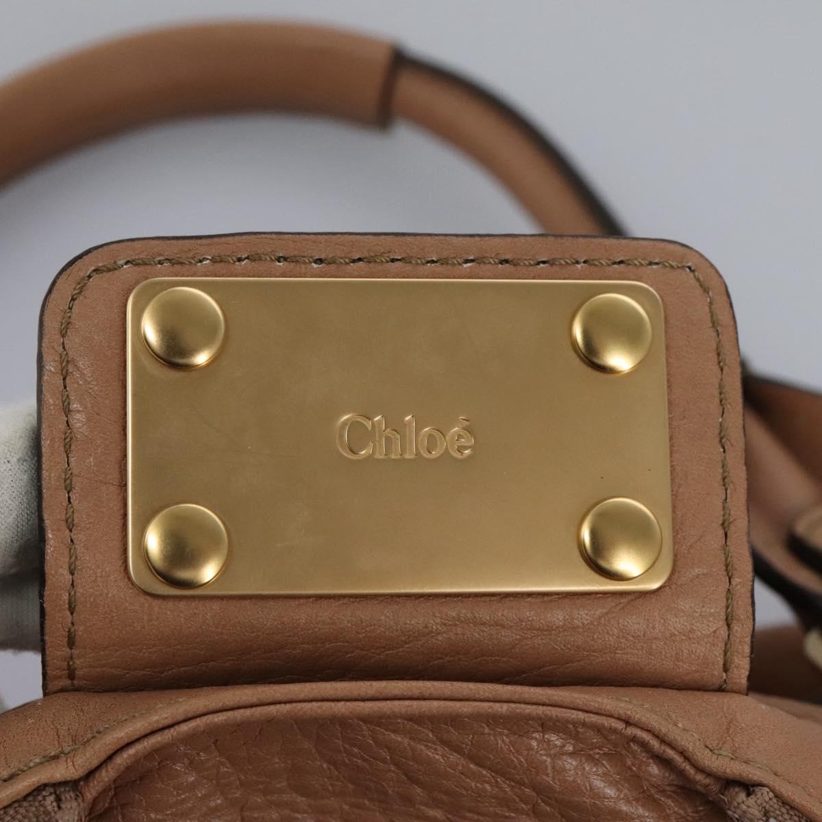 Chloe Paddington Hand Bag Leather 2way Beige am7628