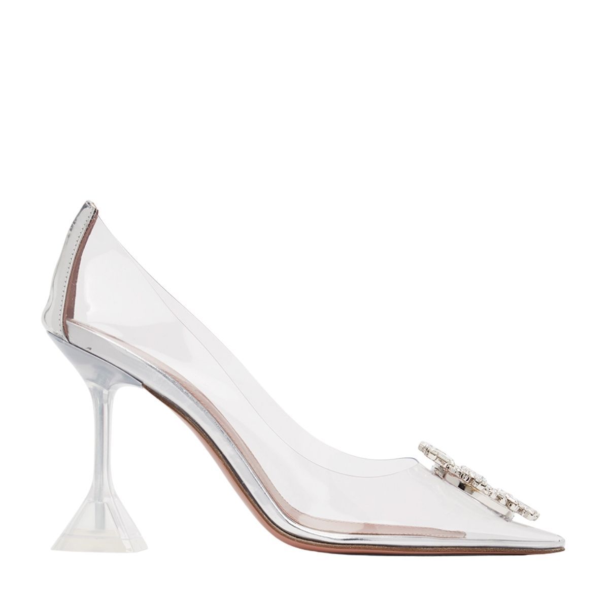 Begum Crystal-embellished Transparent PVC Pump