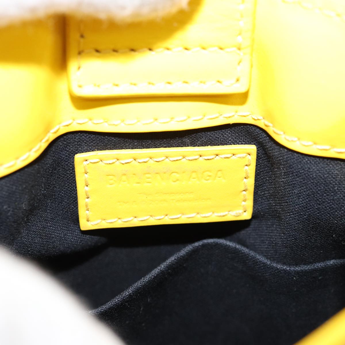 balenciaga Phone Folder The Simpsons Bag Leather 2way Yellow 593826 Auth ar11851