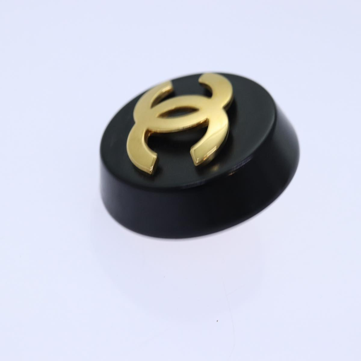 Chanel COCO Mark Earring metal Gold CC Auth ar12351
