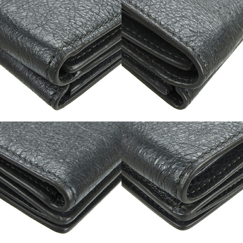 balenciaga Leather Tri-fold Wallet Gray