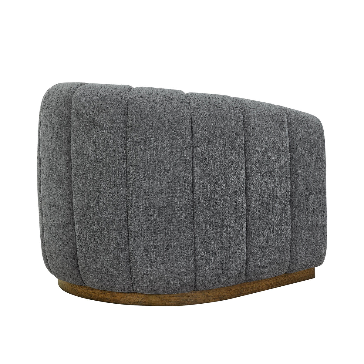 Lillian Accent Swivel Chair, Charcoal Boucle