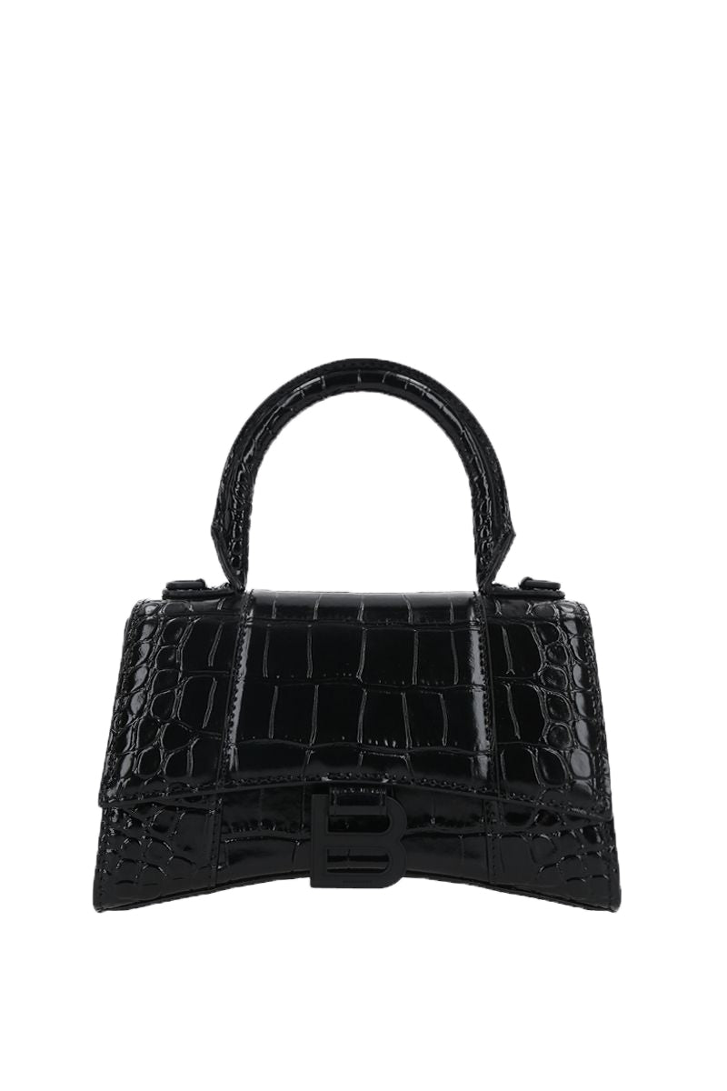 balenciaga Hourglass XS in Croc Embossed Leather