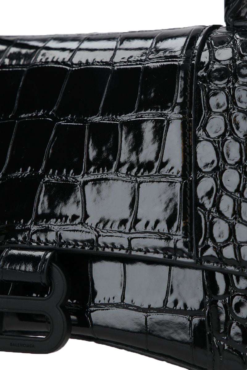 balenciaga Hourglass S in Croc Embossed Leather