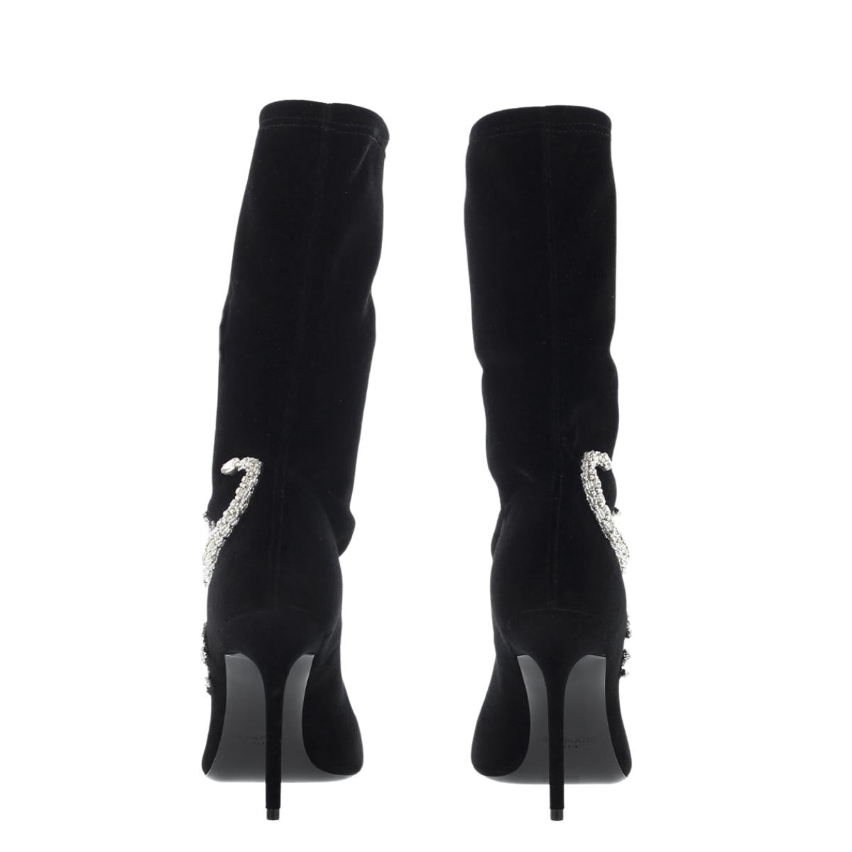 Scorpion Embellished Sock Boots