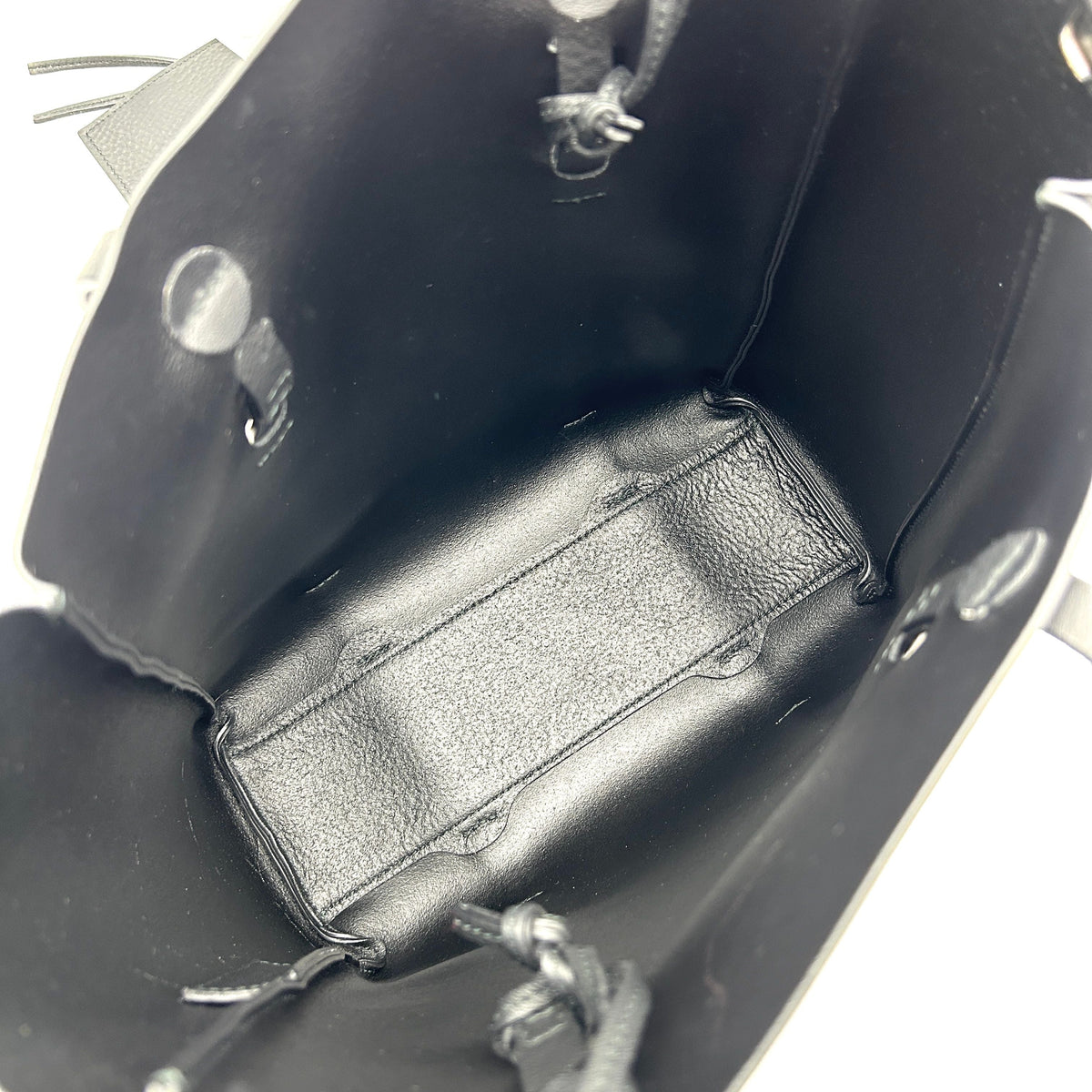 balenciaga Veau Baltimore Double Sided Small Everyday Tote Gris Fossile Black LA30024