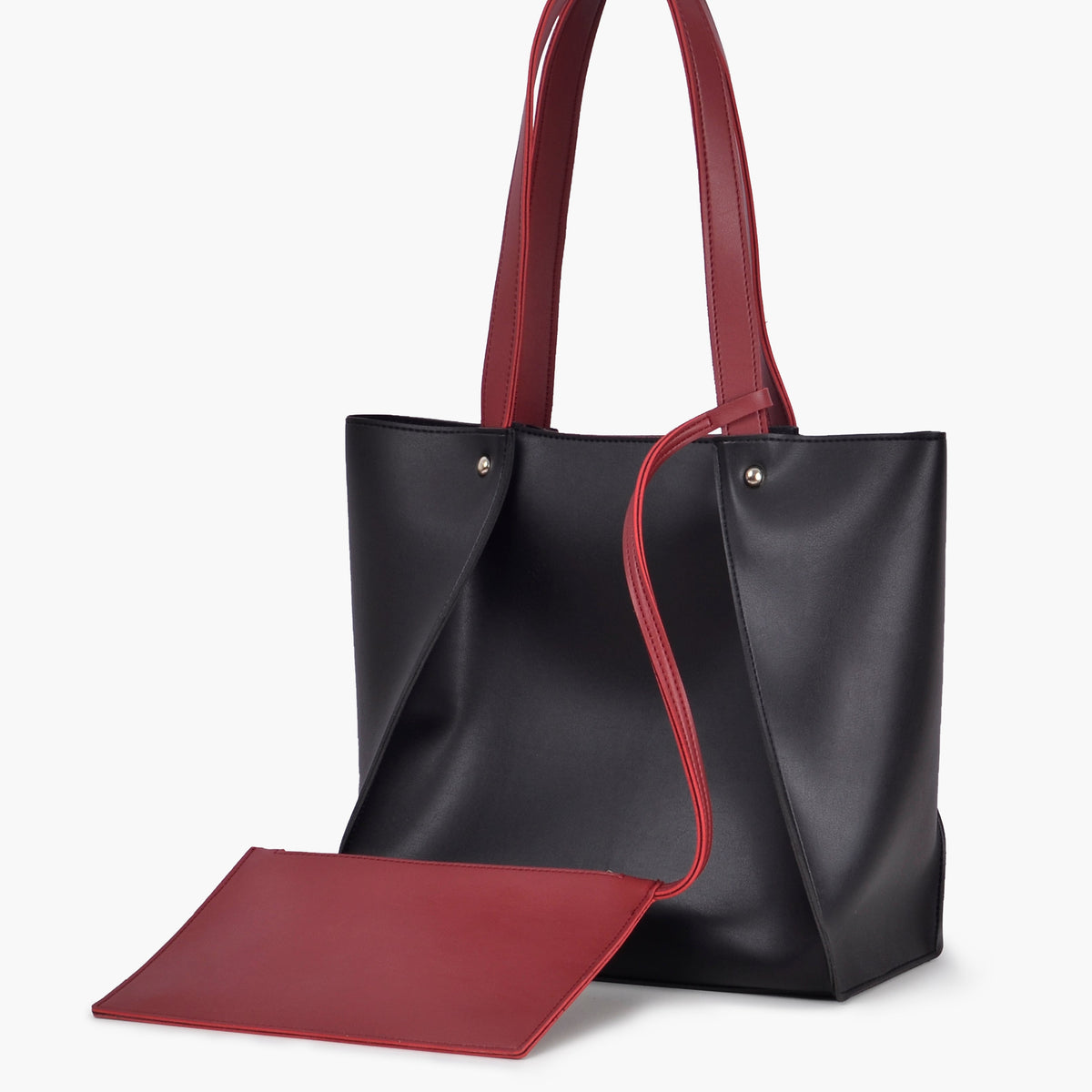 Black shopping tote bag