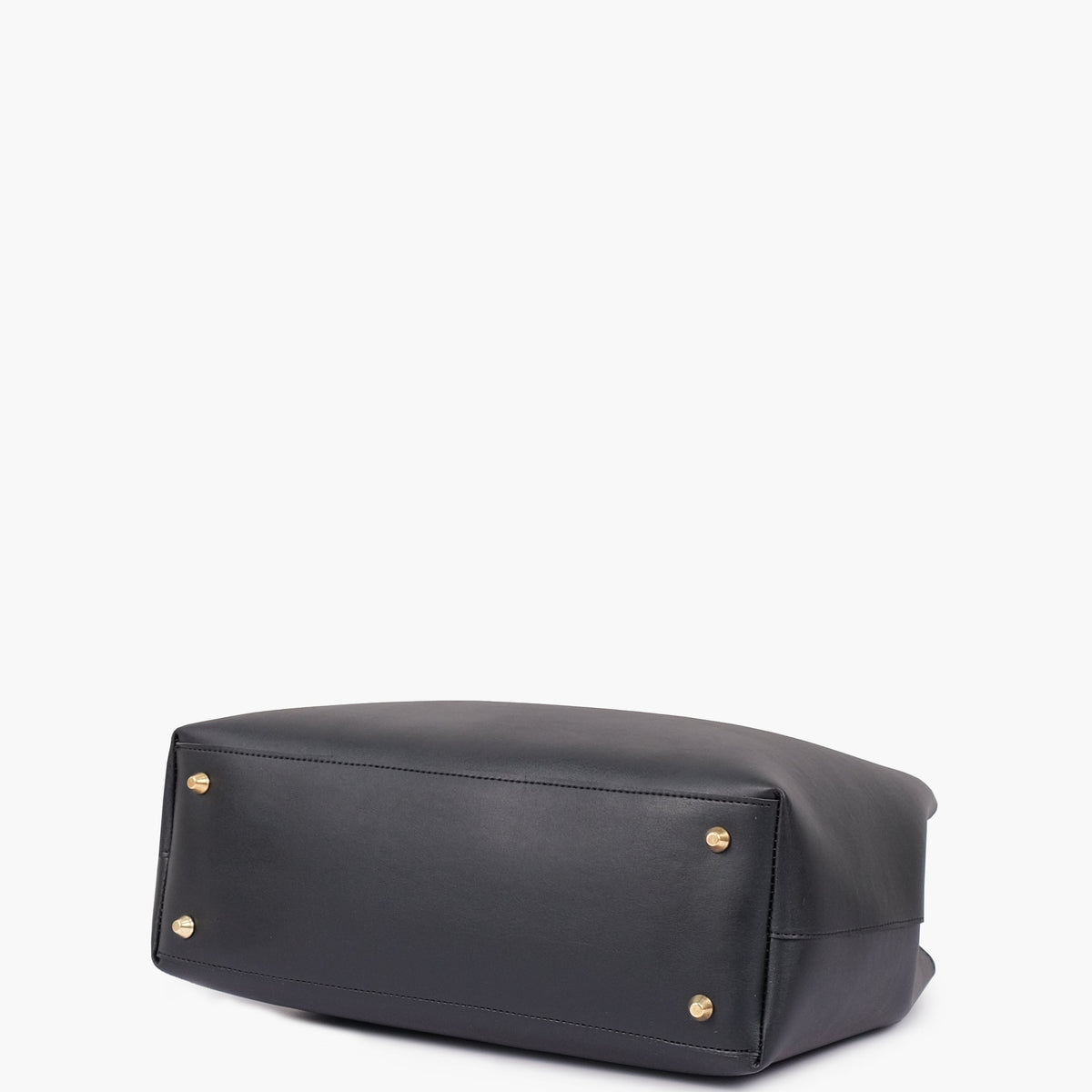Black zipper tote bag