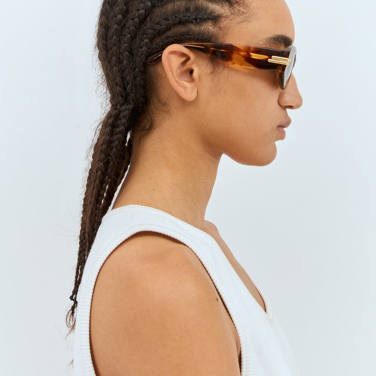 Bottega Veneta Women Mitre Oval Sunglasses