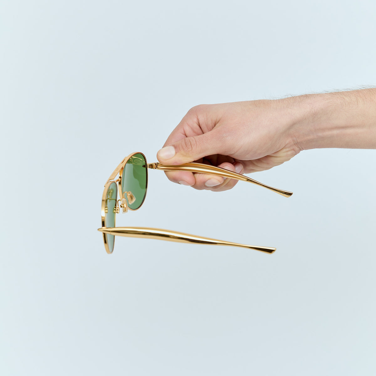 Bottega Veneta Men Sardine Aviator Sunglasses