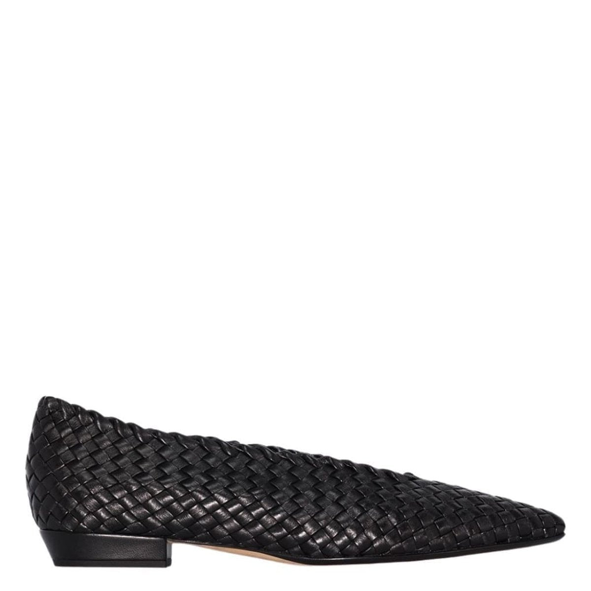 Intrecciato Almond-Toe Ballerina Shoes
