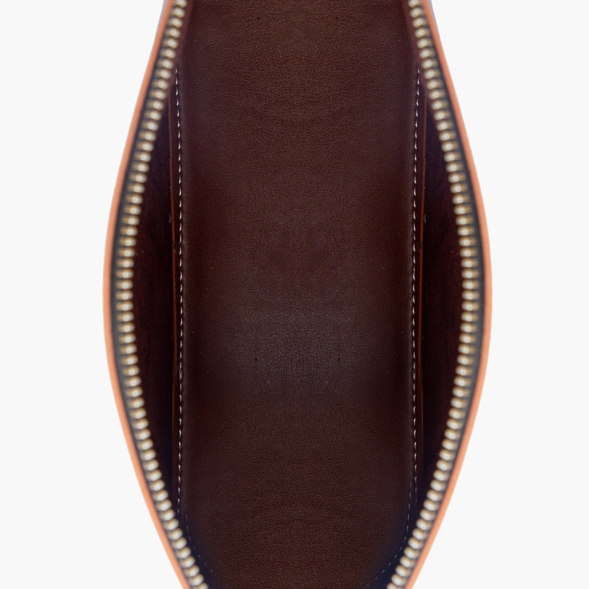 Brown dome cross-body bag
