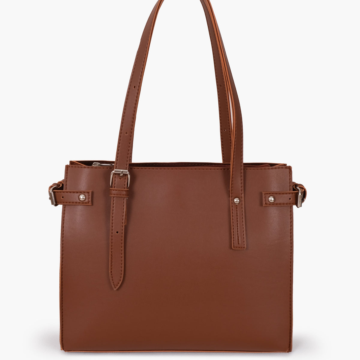 Brown satchel tote bag