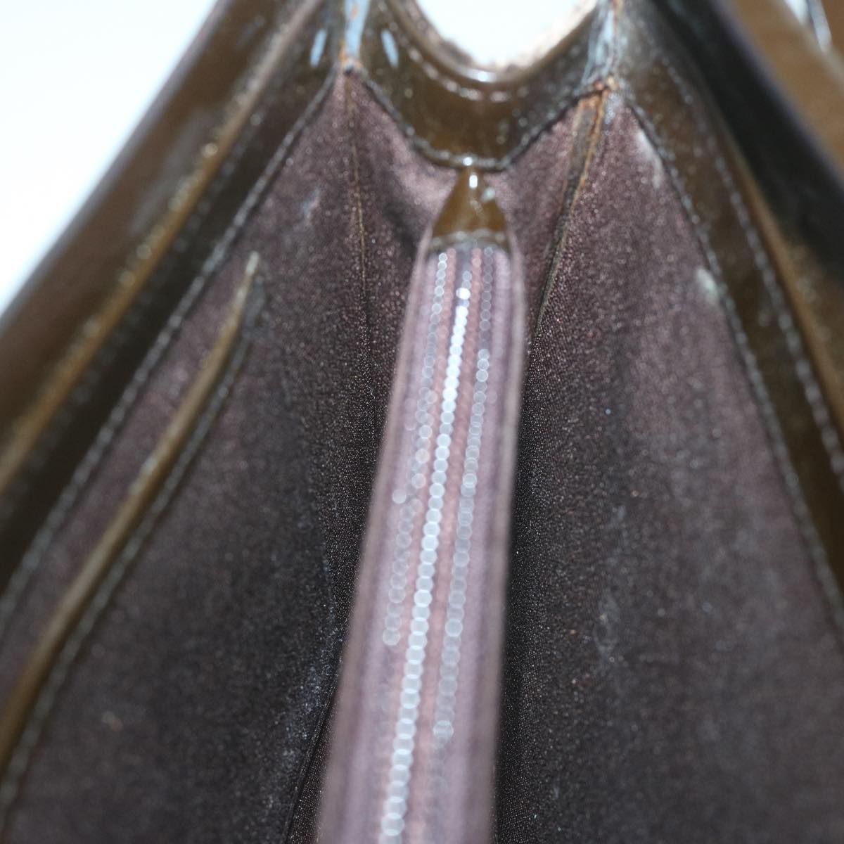 GUCCI Clutch Bag Velor Brown Auth bs11668