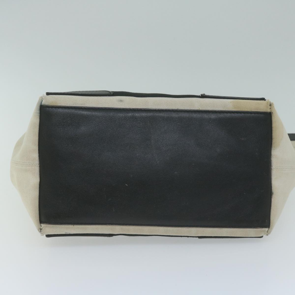 balenciaga Tote Bag Canvas White Black 339933 Auth bs11907