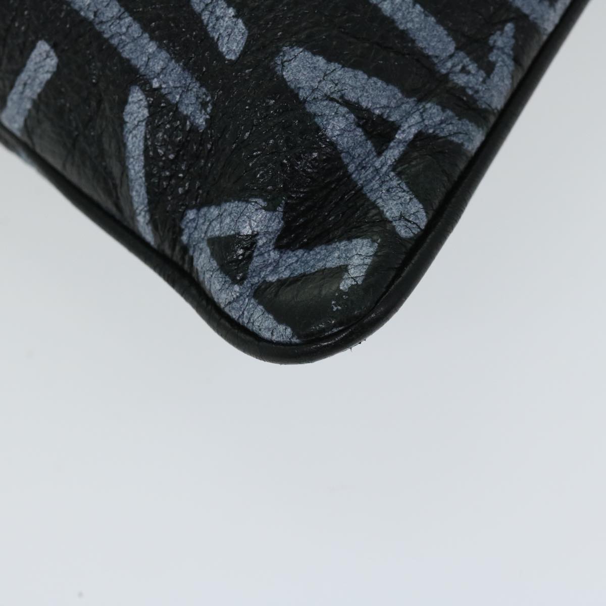 balenciaga Clutch Bag Leather Black 535532 Auth bs12428