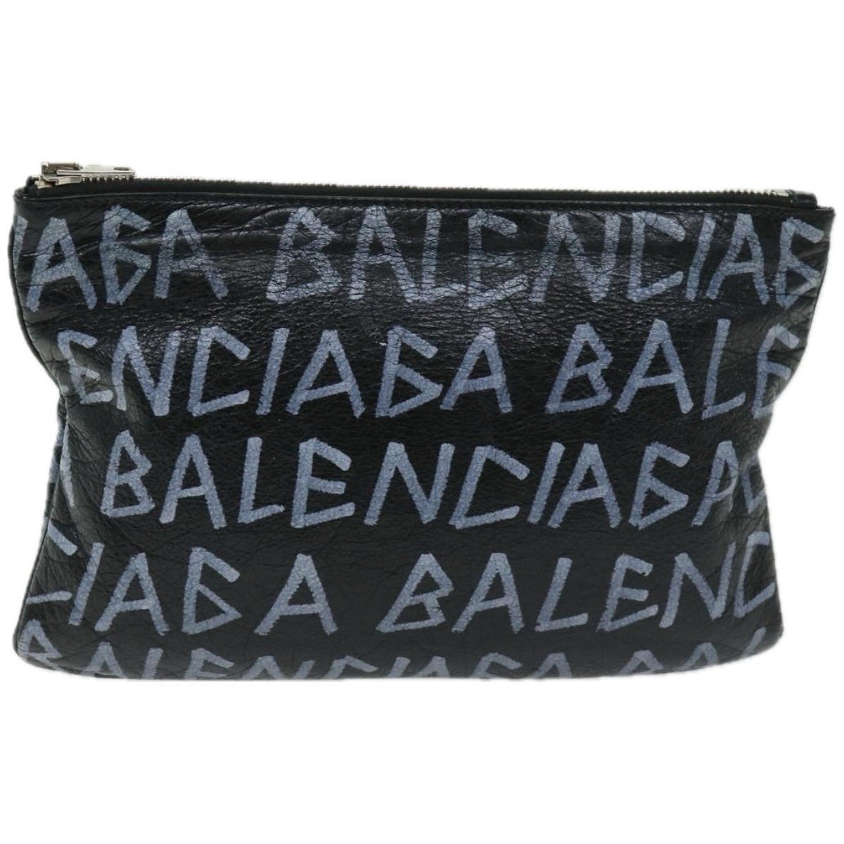 balenciaga Clutch Bag Leather Black 535532 Auth bs12428