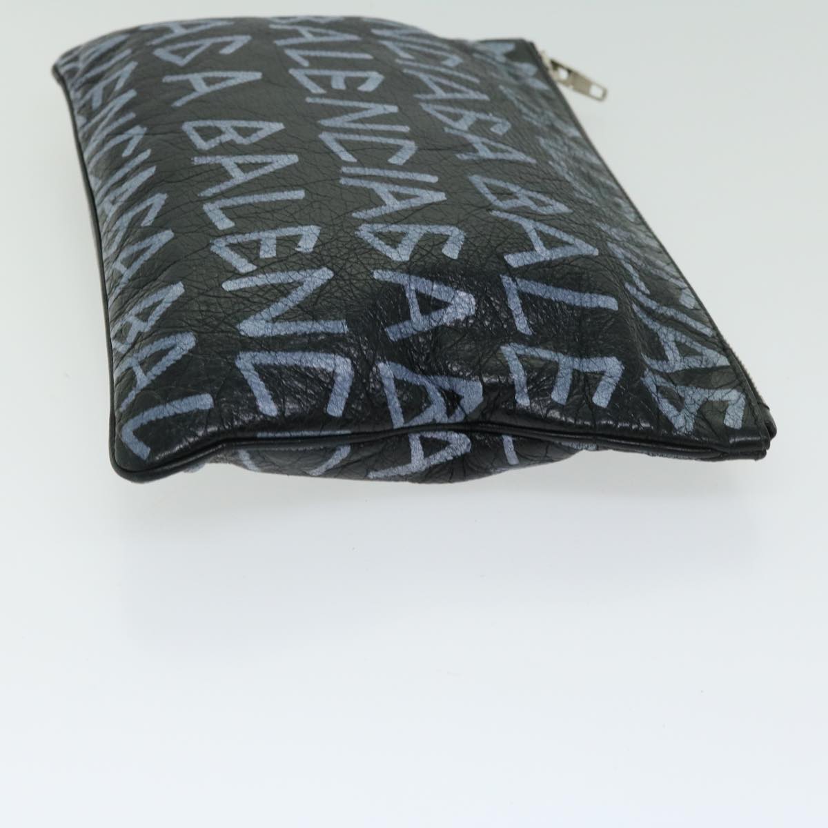 balenciaga Clutch Bag Leather Black 535532 Auth bs12428