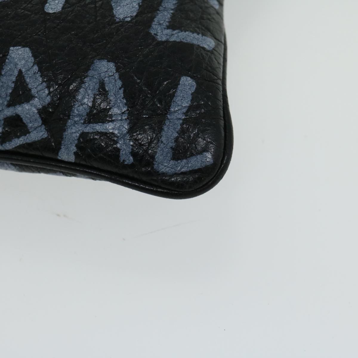 balenciaga Clutch Bag Leather Black 535532 Auth bs12428