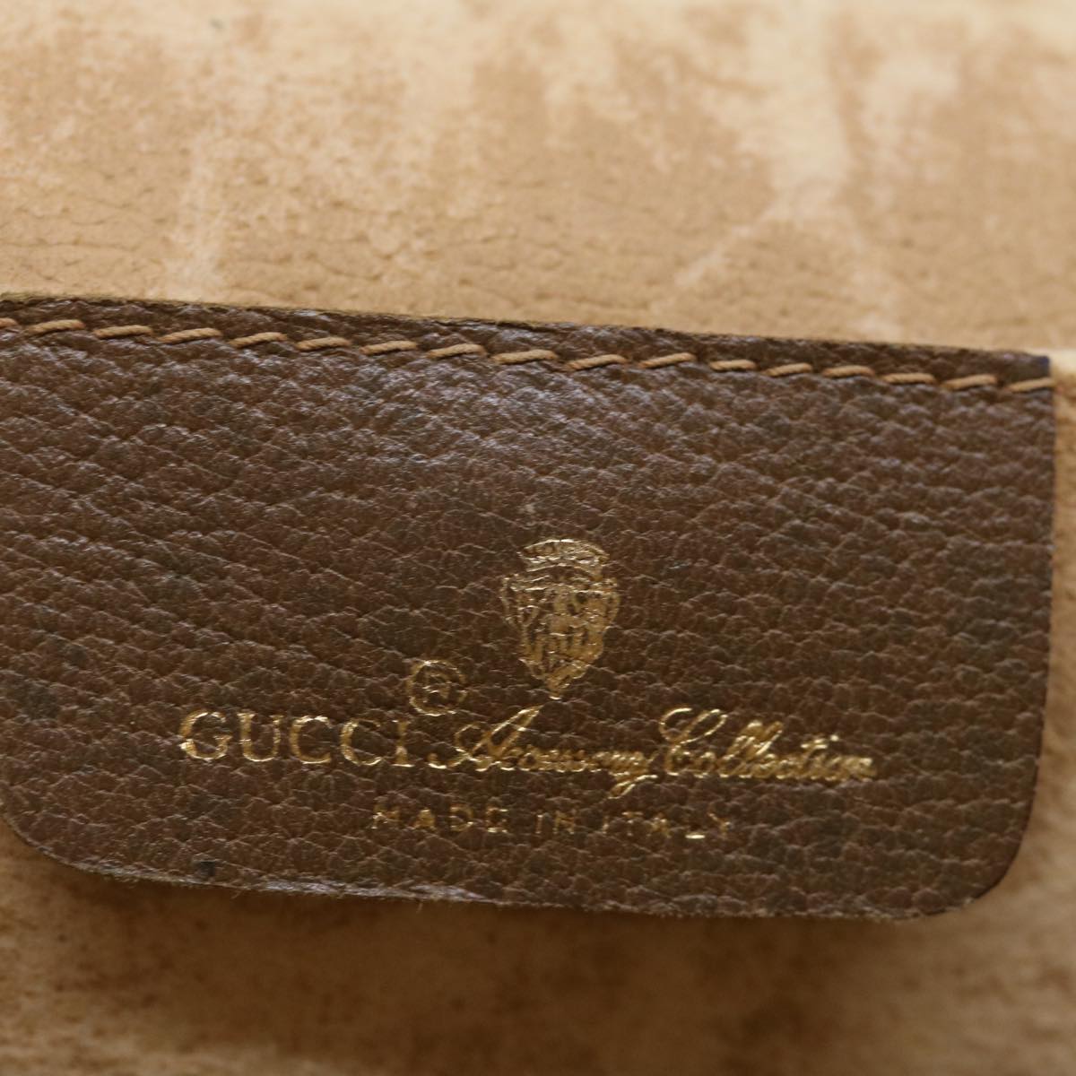 GUCCI GG Supreme Web Sherry Line Clutch Bag Beige Green 89 01 030 Auth bs13591
