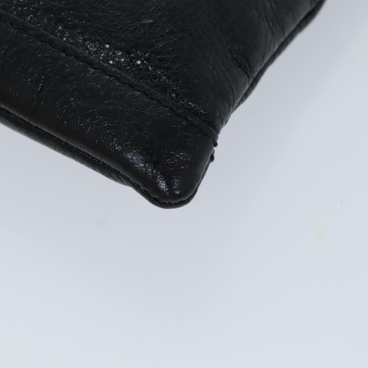 balenciaga Clutch Bag Leather Black 273021 Auth bs15132
