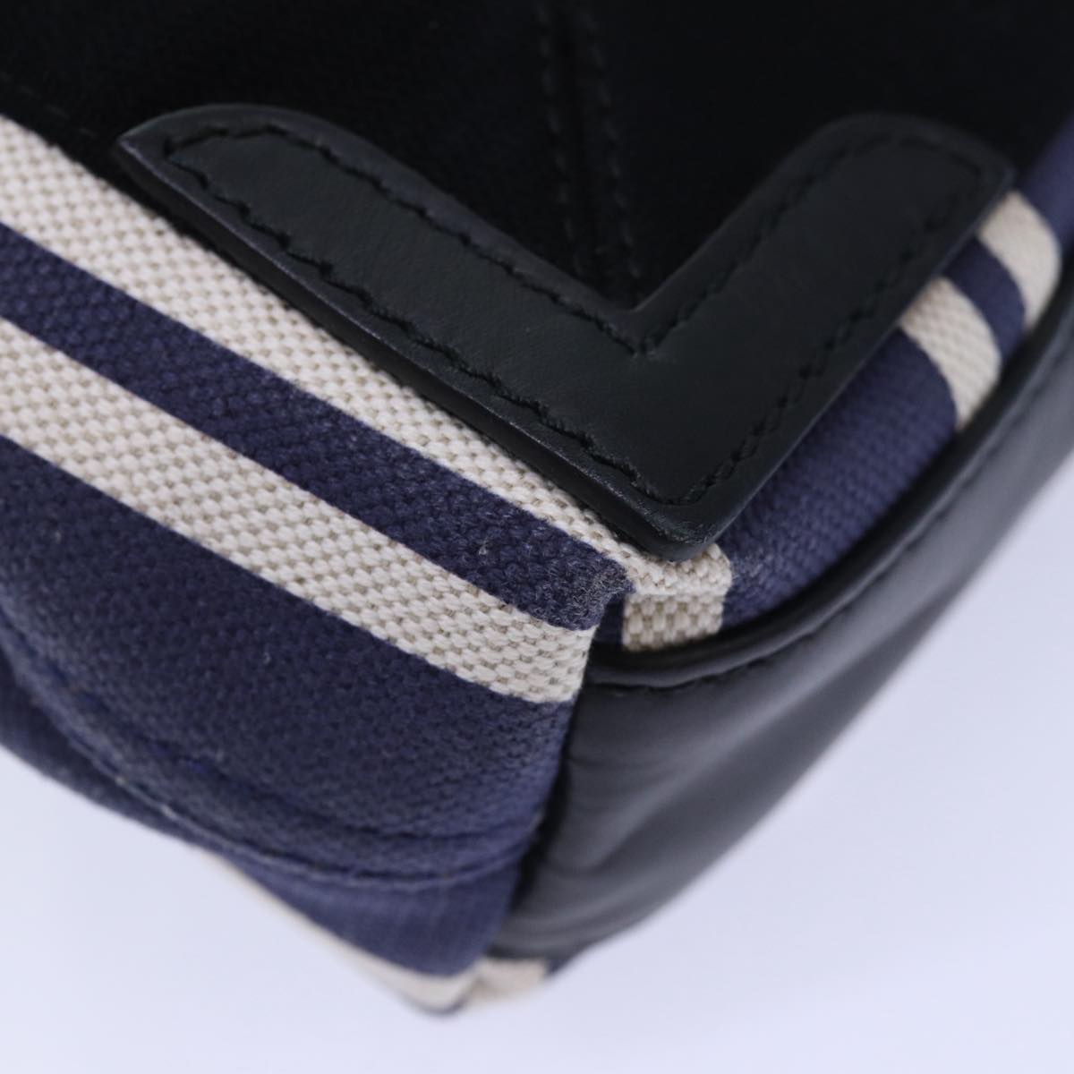 balenciaga Navy Cabas XS Hand Bag Canvas 2way Navy 390346 Auth bs15772