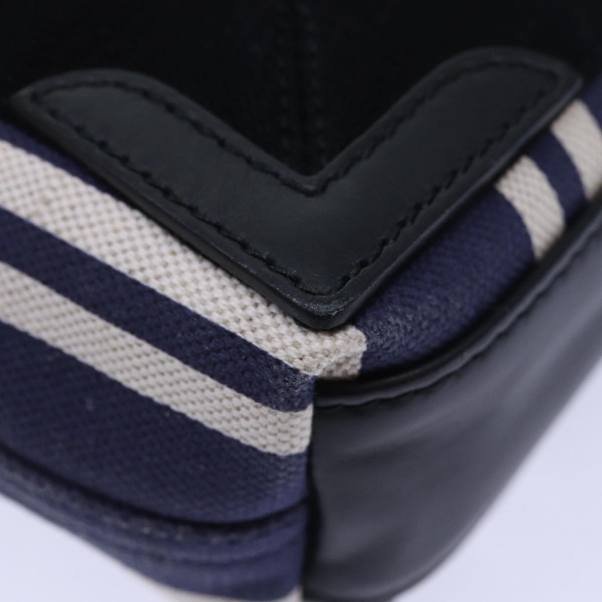 balenciaga Navy Cabas XS Hand Bag Canvas 2way Navy 390346 Auth bs15772