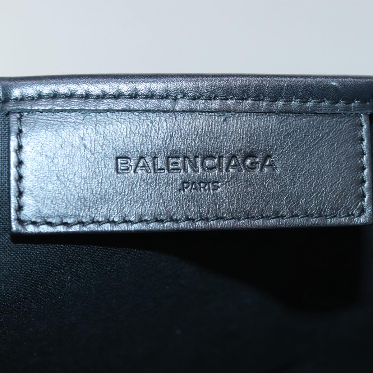 balenciaga Navy Cabas XS Hand Bag Canvas 2way Navy 390346 Auth bs15772