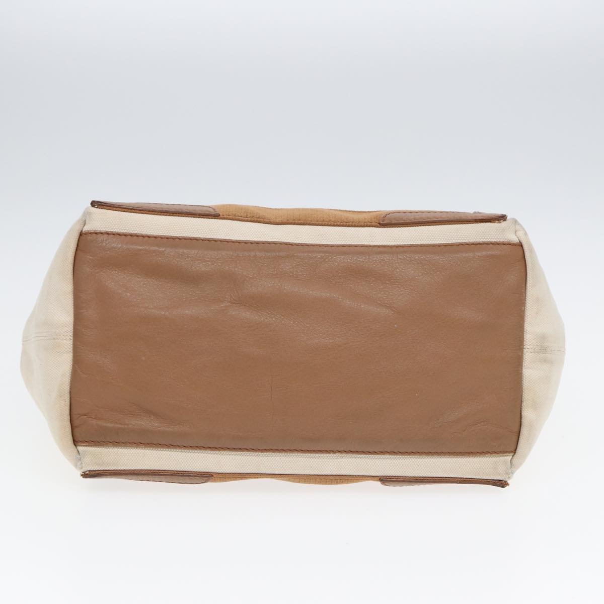 balenciaga Navy kabas S Hand Bag Canvas Beige 339933 Auth bs16366