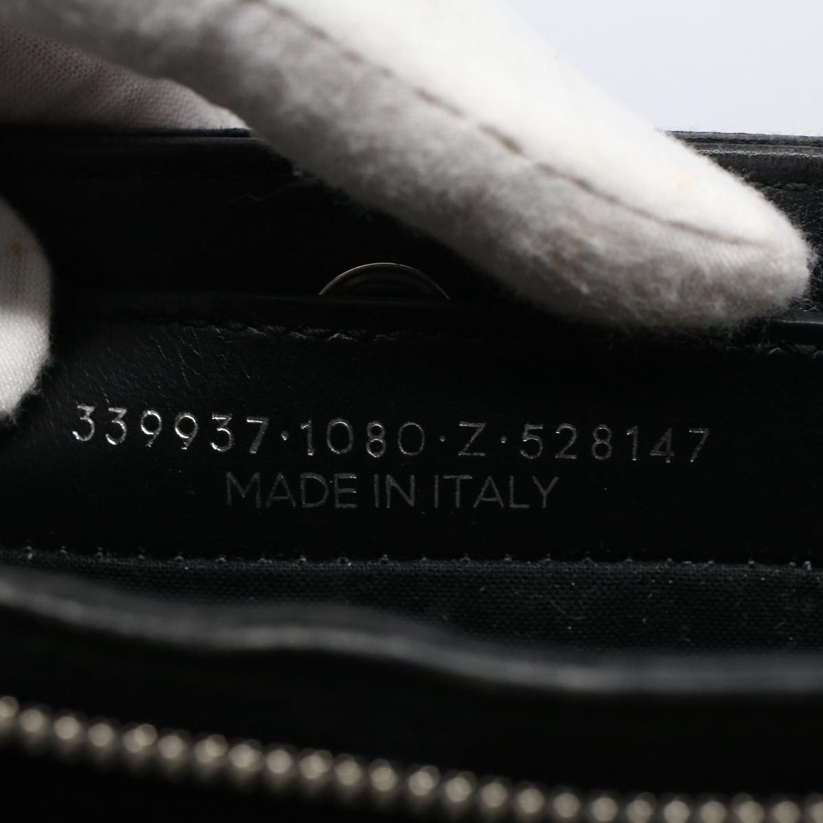 balenciaga Shoulder Bag Canvas White Black Auth bs7585