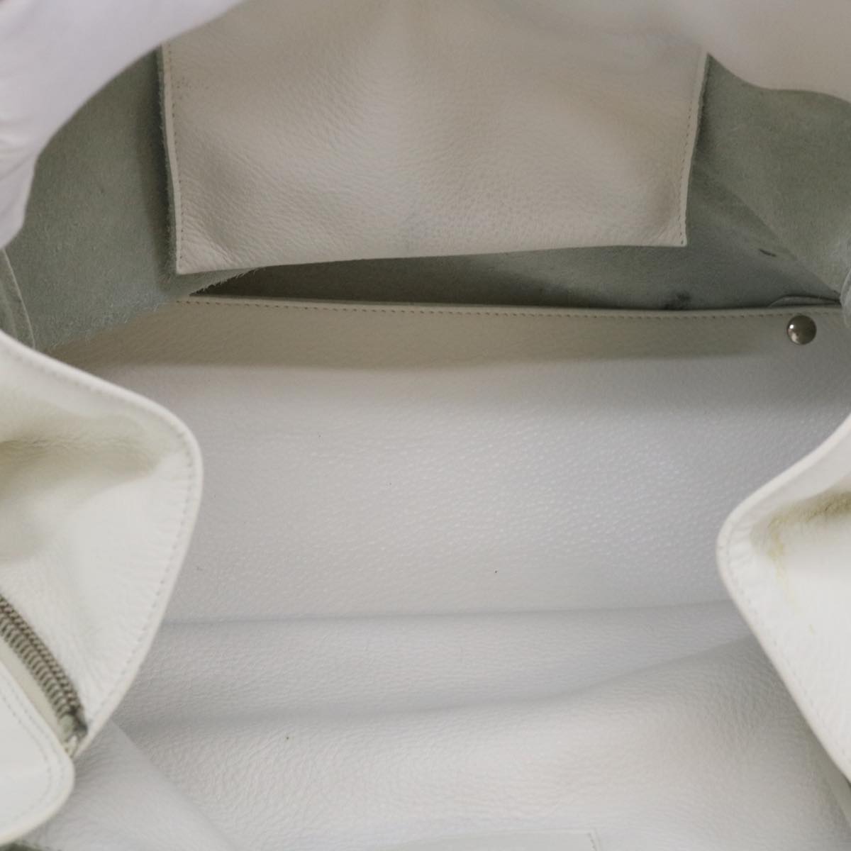 balenciaga Paper Hand Bag Leather White 432596 Auth bs7729