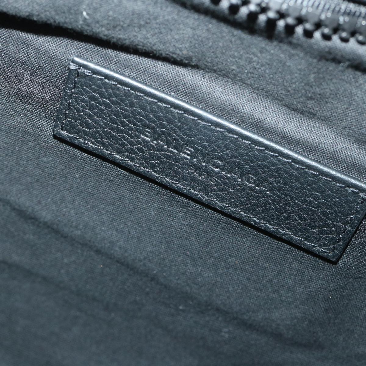 balenciaga Clutch Bag Canvas Black Auth bs9026