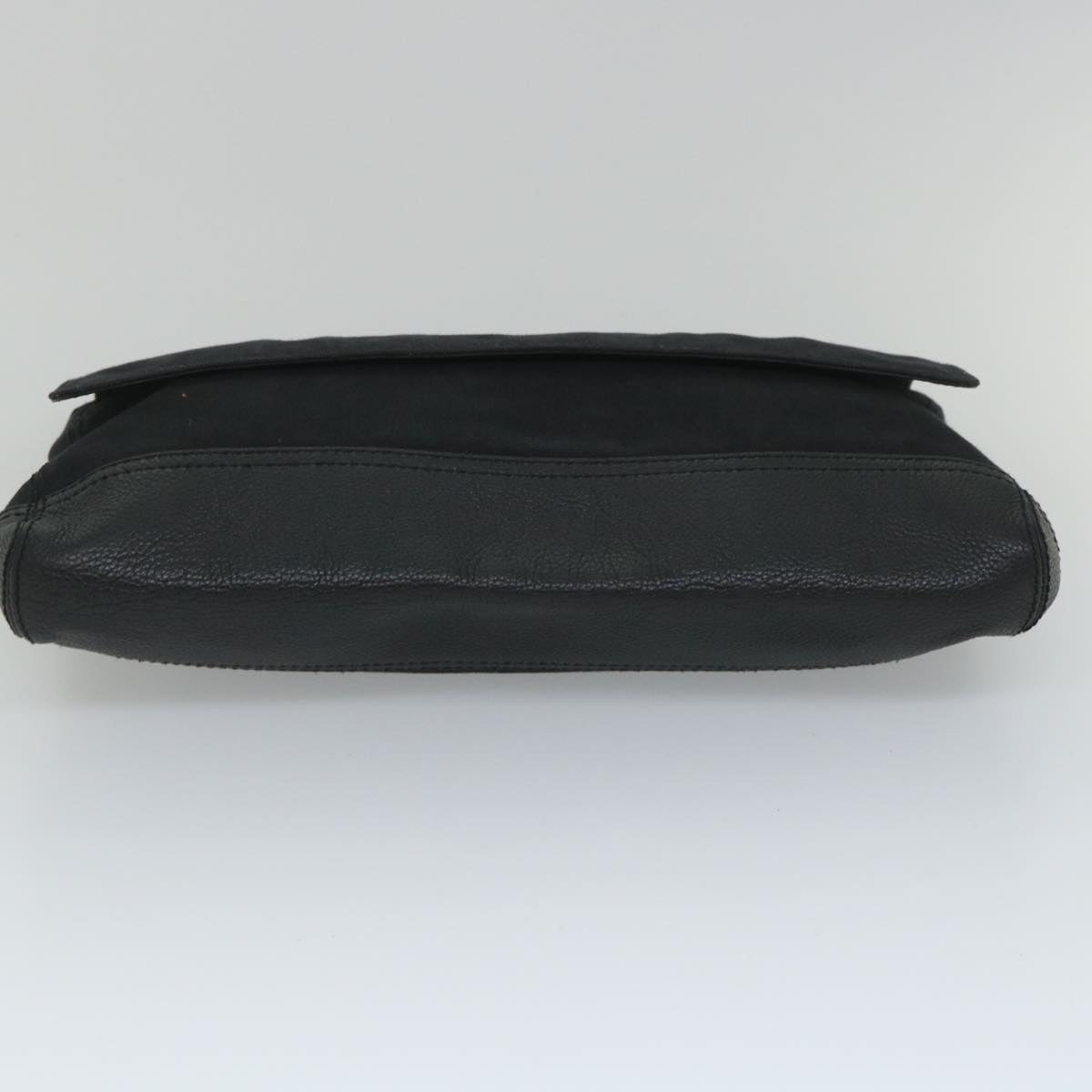 balenciaga Clutch Bag Canvas Black Auth bs9026