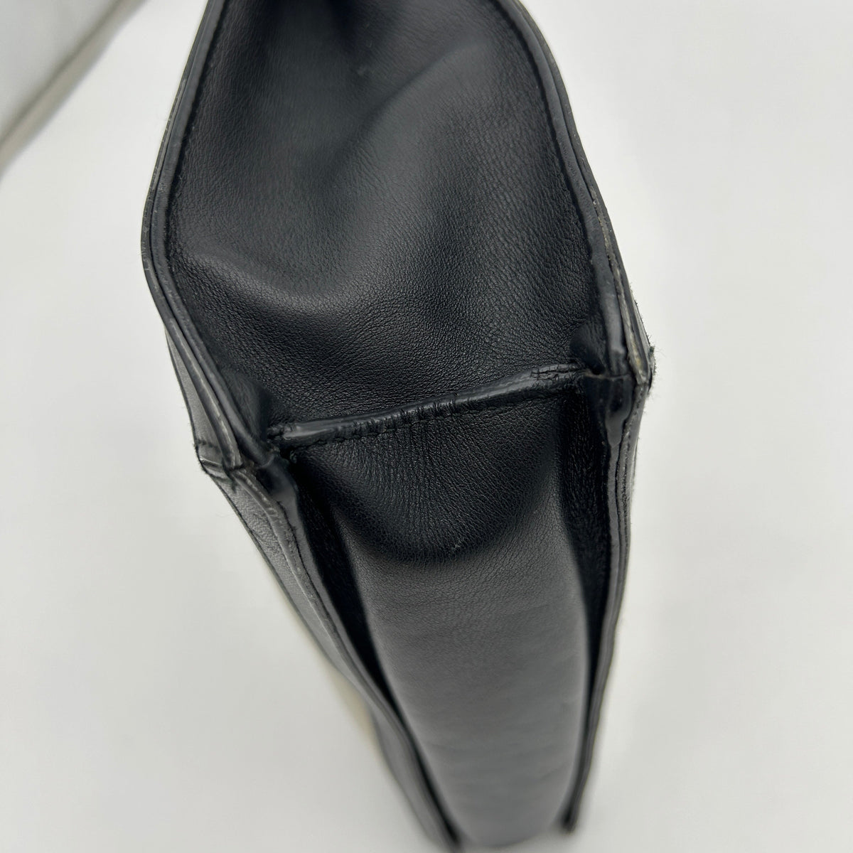 balenciaga Navy Canvas Leather Large Zip Pouch