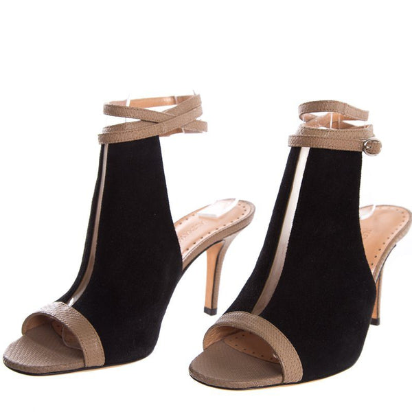 Alexa Wagner Tan & Black High Heel  Sandals SZ 37