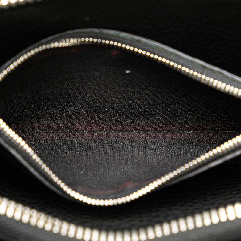 balenciaga Leather Logo Bifold Wallet Black