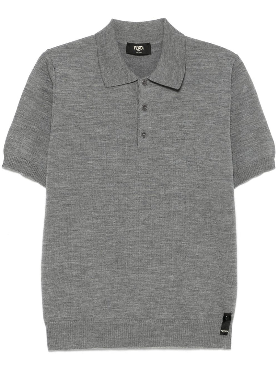 Fendi Men `Ff` Embossed Polo