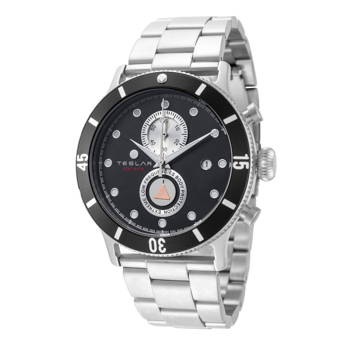 Teslar Men's Re-Balance T-10 44mm Quartz Chronograph Watch