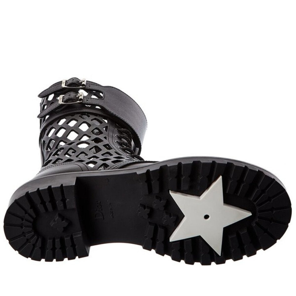 D-Trap Leather Lace-Up Boots