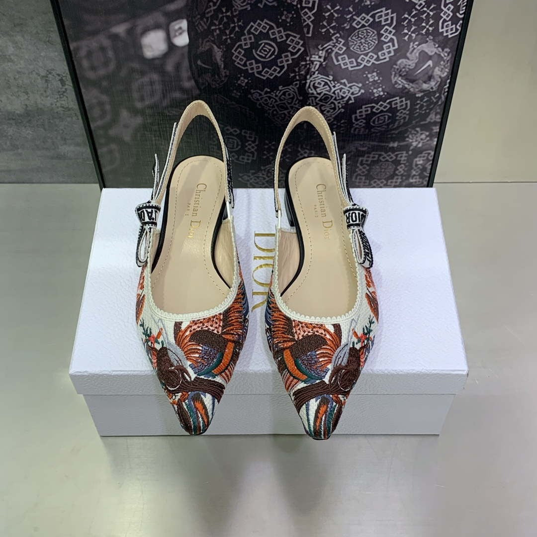 Dior Women’s Shoes KCB384TFL_S900 J’ADIOR Slingback Ballerina Flat