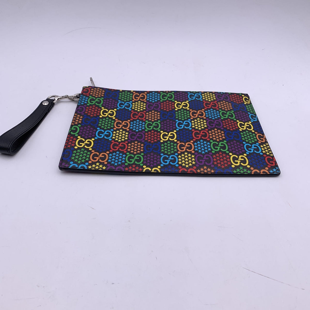 GUCCI Gg Supreme Monogram Canvas Psychedelic Clutch Wrist Bag