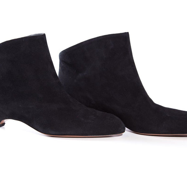 Alaia Black Suede Ankle Booties SZ 38.5