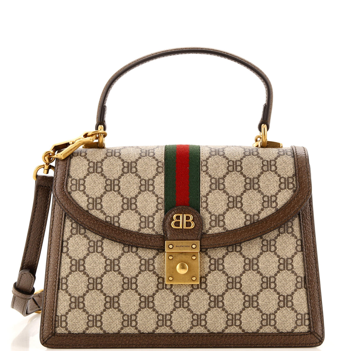 Balenciaga x Gucci The Hacker Project Top Handle Bag BB Coated Canvas Small